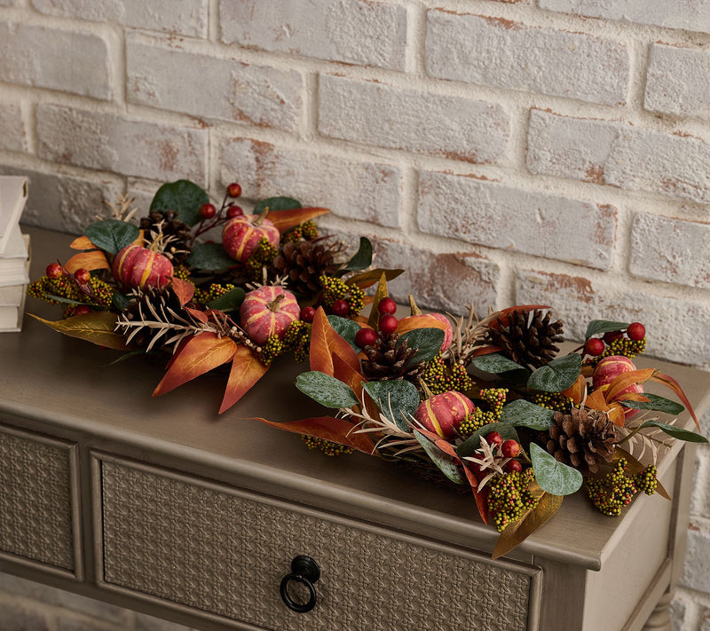 Set of 2 Pumpkin, Pinecone,and Leaf Rings by Valerie — View 2