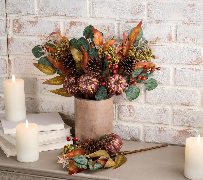 Set of 4 Pumpkin, Pinecone,and Leaf Picks by Valerie — Main view