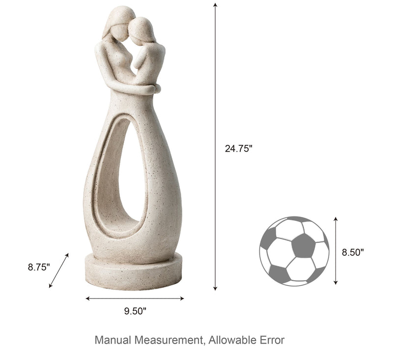 Glitzhome 25" Modern Abstract Sculpture HuggingGarden Statue — View 6