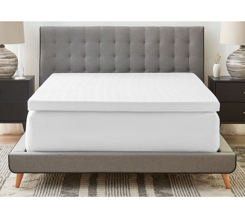 Bodipedic 3" Gel Memory Foam Mattress Topper with Cover, Queen — View 2