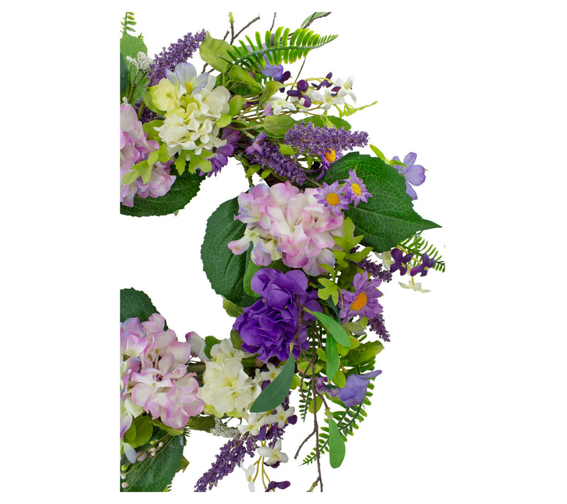Northlight Hydrangea and Foliage Spring Floral Twig Wreath — View 3