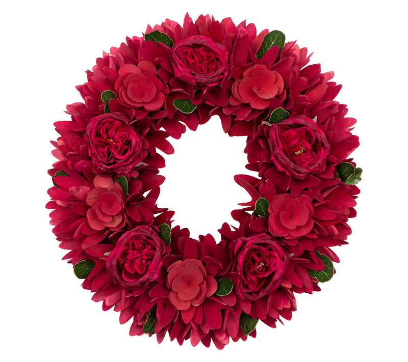 Northlight Rose Floral Wooden Spring Wreath — View 7