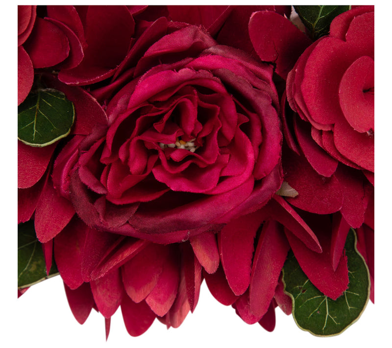 Northlight Rose Floral Wooden Spring Wreath — View 3