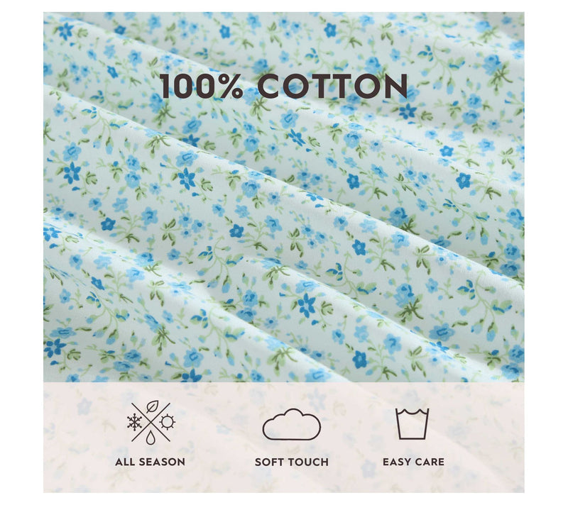 Laura Ashley Evie Blue Full Sheet Set — View 8