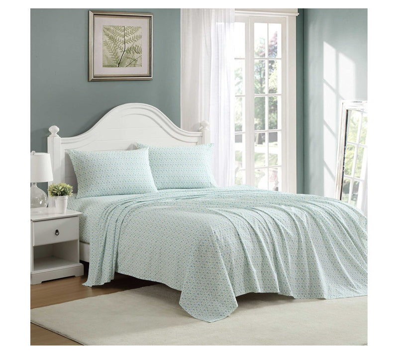 Laura Ashley Evie Blue Twin XL Sheet Set — View 2