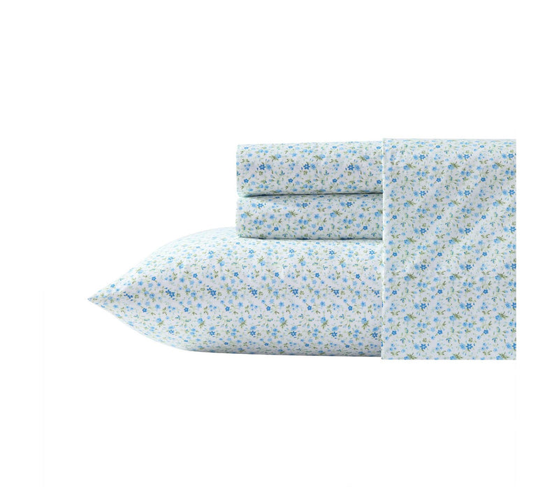 Laura Ashley Evie Blue King Sheet Set — View 10
