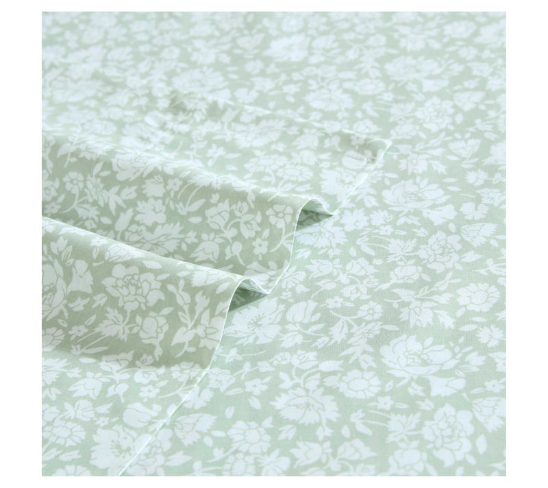 Laura Ashley Heirloom Ditzy Moss Green Twin Sheet Set — View 5