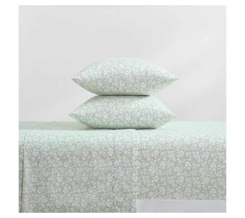 Laura Ashley Heirloom Ditzy Moss Green Twin Sheet Set — View 3