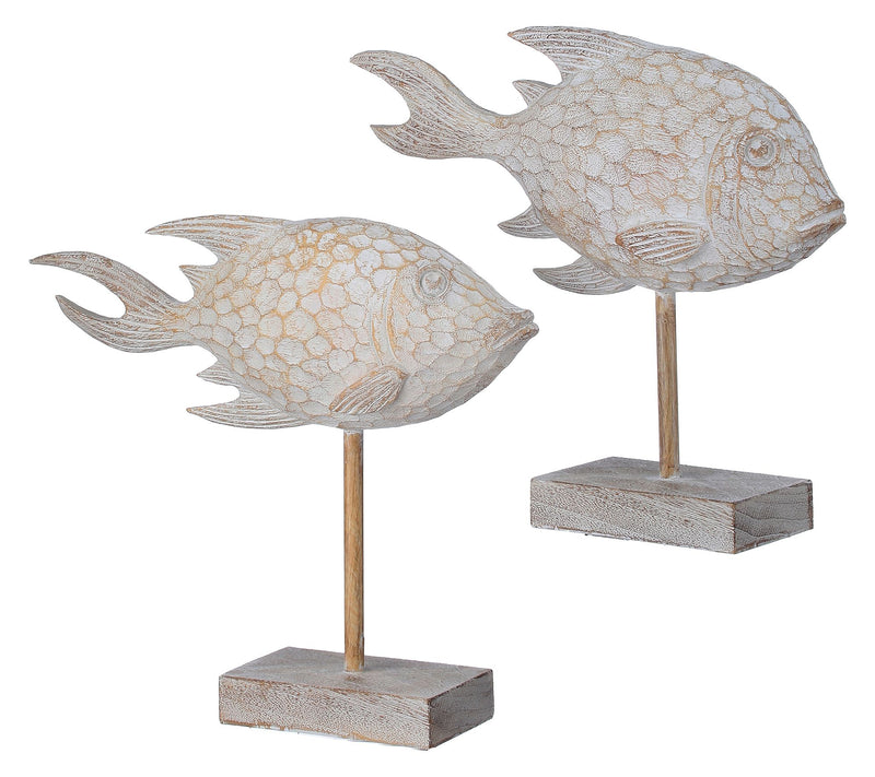 10" Fish Pedestal On Stand Set of 2 by Valerie — View 2