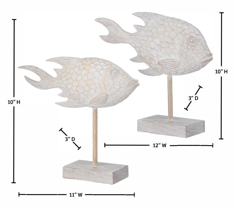 10" Fish Pedestal On Stand Set of 2 by Valerie — View 4