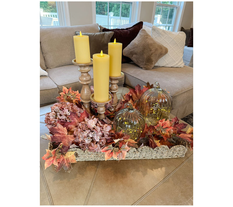 Simply Stunning 26" Woven Scalloped Edge Basket Tray by Janine Graff — View 5