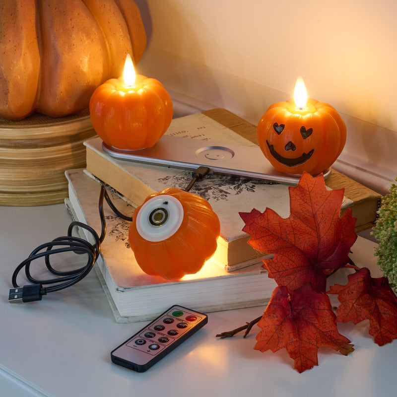Home Bliss S/3 Flameless Rechargeable Halloween Tealights — View 6