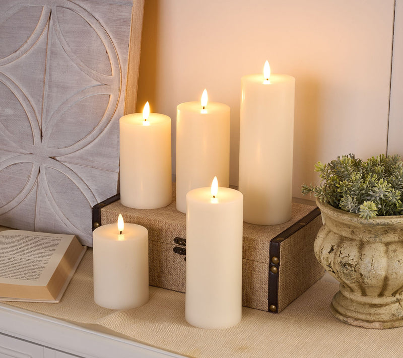 Home Reflections 5-pc Flameless Pillar Candles with Gift Box — View 18