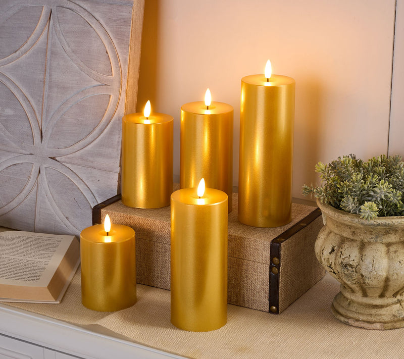 Home Reflections 5-pc Flameless Pillar Candles with Gift Box — View 24