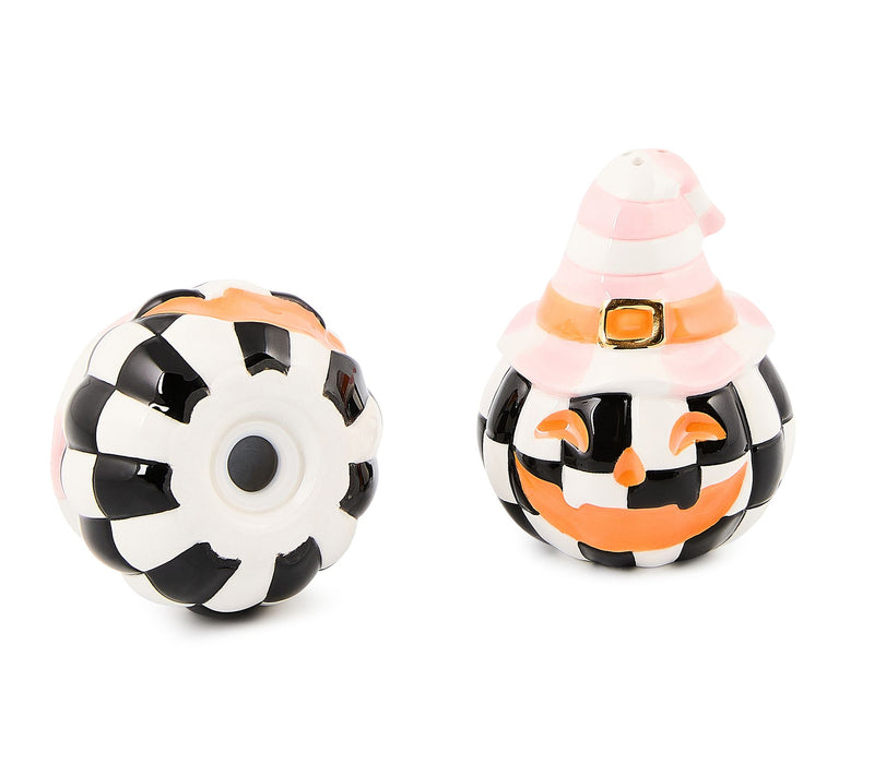 MacKenzie- Childs Halloween Happy Jack Salt & Pepper Shakers — View 3
