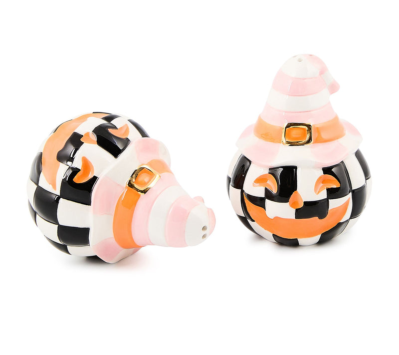 MacKenzie- Childs Halloween Happy Jack Salt & Pepper Shakers — View 2