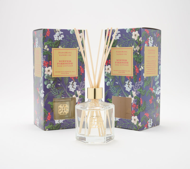HomeWorx by Slatkin + Co. S/2 Cozy Winter Nights Reed Diffusers — View 9