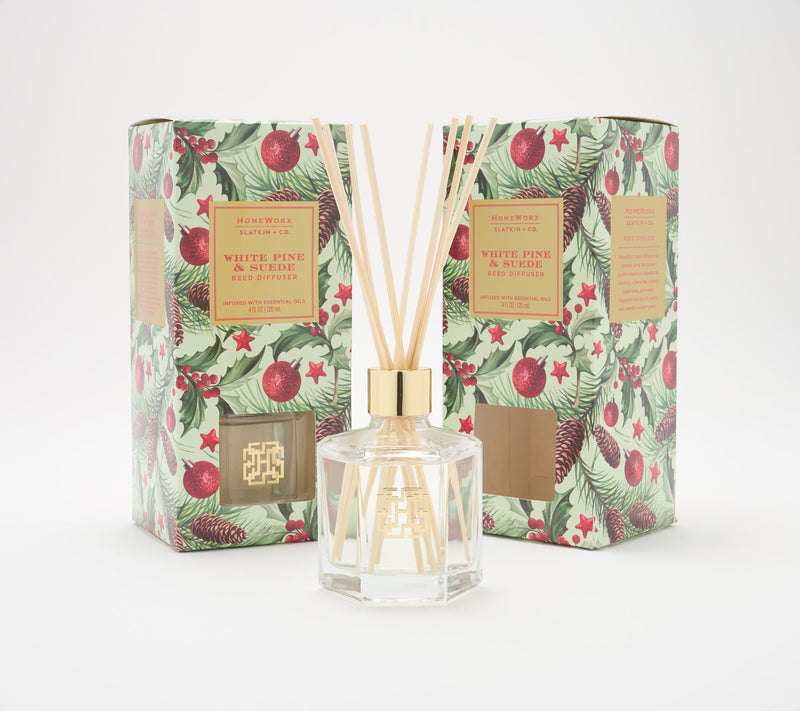 HomeWorx by Slatkin + Co. S/2 Cozy Winter Nights Reed Diffusers — View 12