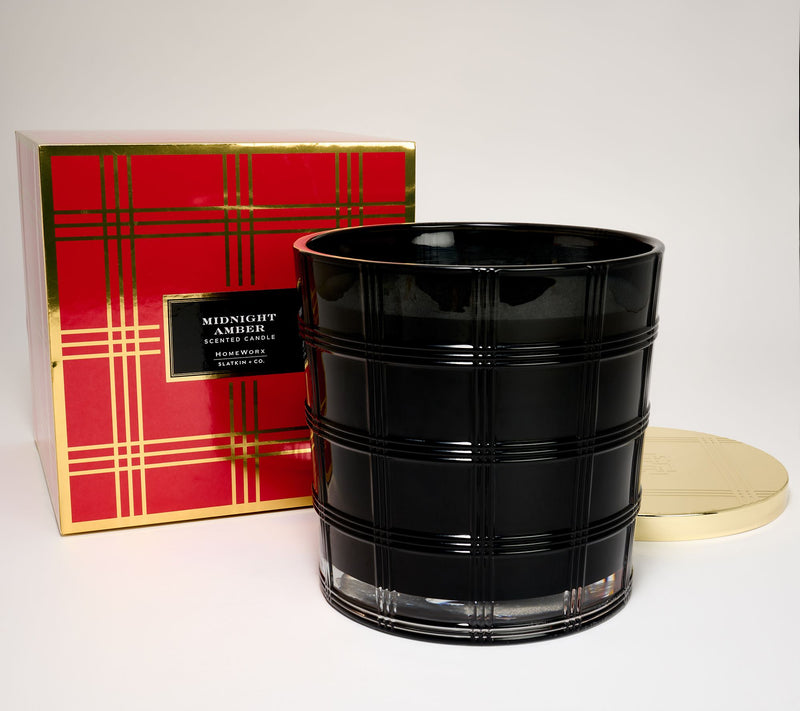 HomeWorx by Slatkin + Co. Luxe 80oz Midnight Amber Candle — View 2