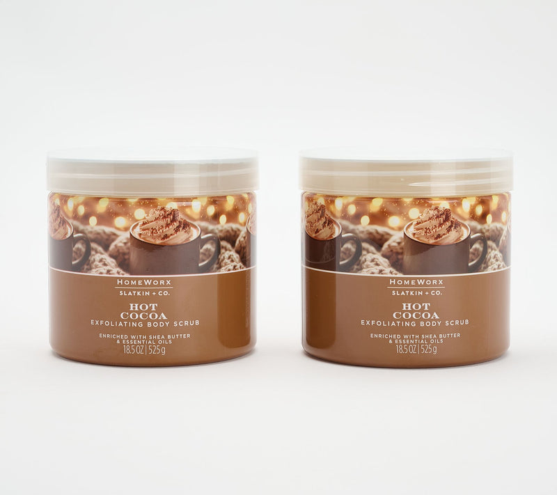 HomeWorx by Slatkin + Co. S/2 18.5oz Hot Cocoa Body Scrub — Main view