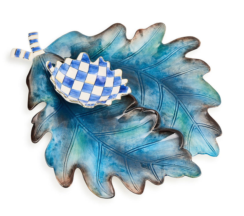 MacKenzie- Childs Ceramic Leaves Serving Set — View 2