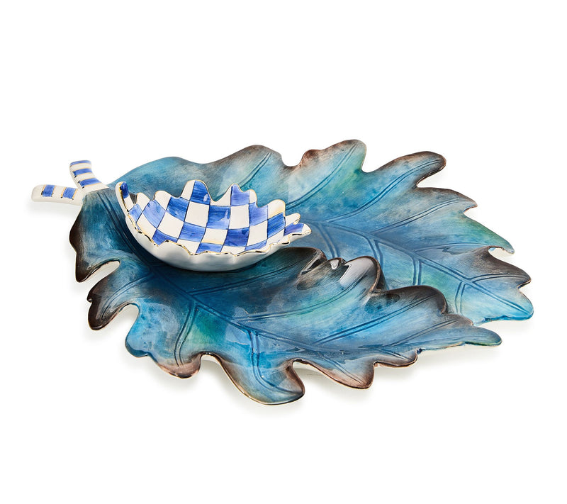 MacKenzie- Childs Ceramic Leaves Serving Set — Main view