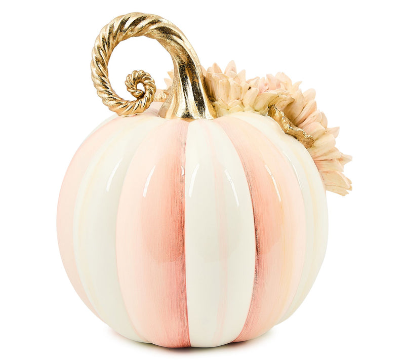 MacKenzie- Childs Rosy Stripe Small Sunflower Pumpkins — View 2