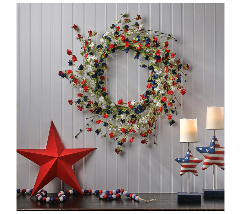 22" Wild Summer Blossom Wreath by Valerie — View 11