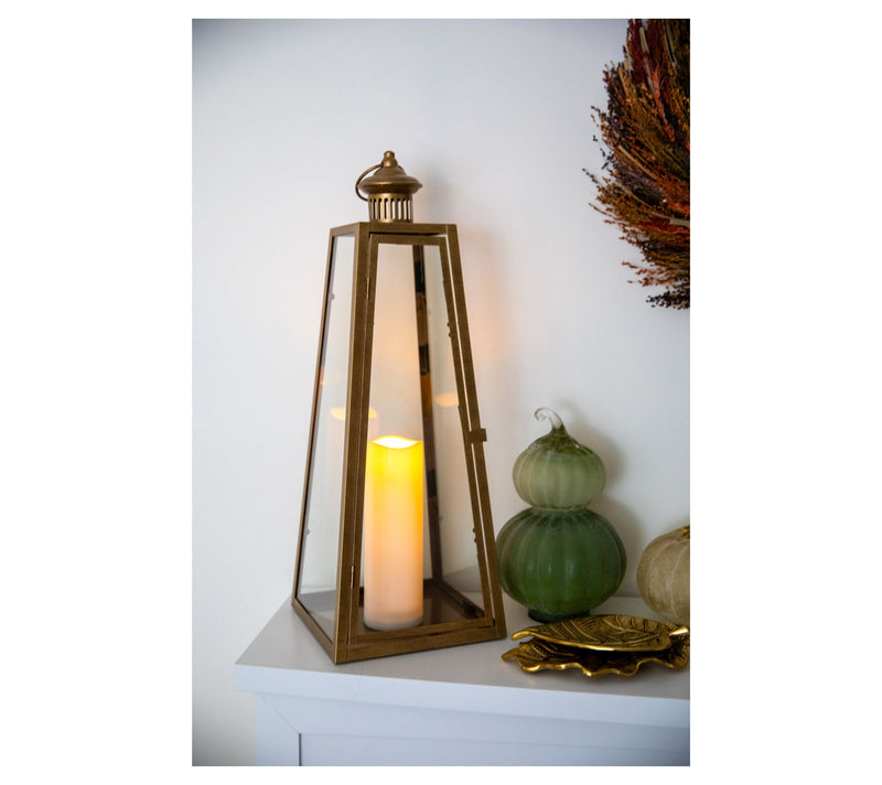 Large Metal 23.5" Lantern w/ LED Candle & Remote by Lauren McBride — View 3