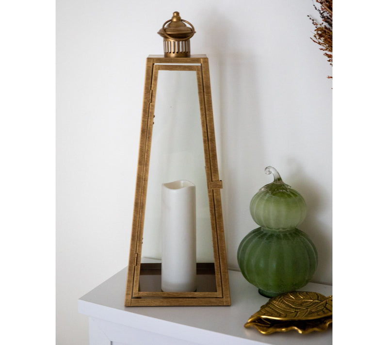 Large Metal 23.5" Lantern w/ LED Candle & Remote by Lauren McBride — View 4