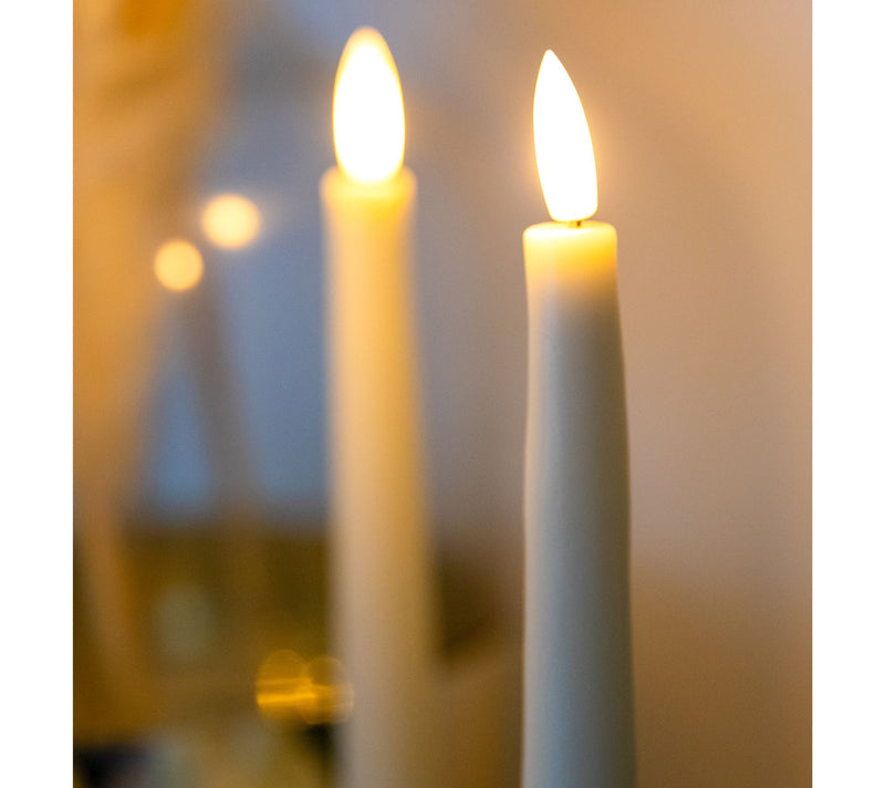 S/3 Flameless Wax Pumpkin Taper Candles by Lauren McBride — View 6