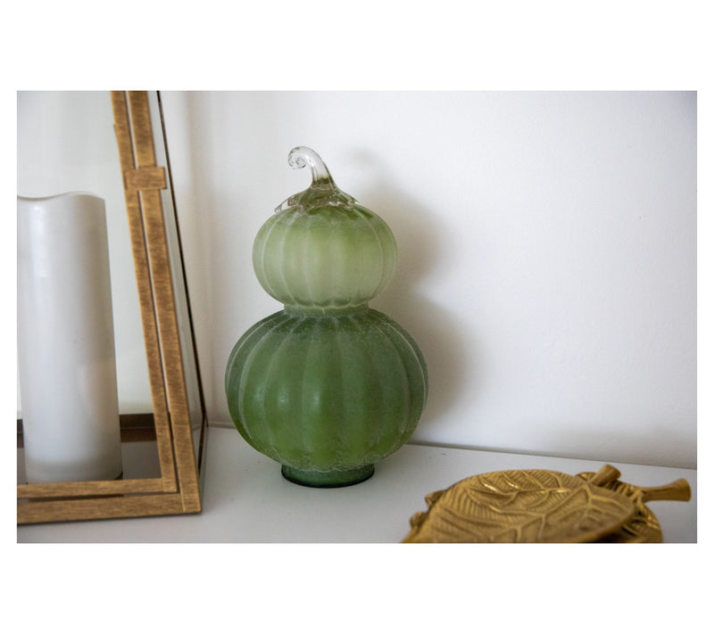 10.5" Frosted Glass Pumpkin Stack by Lauren McBride — View 7
