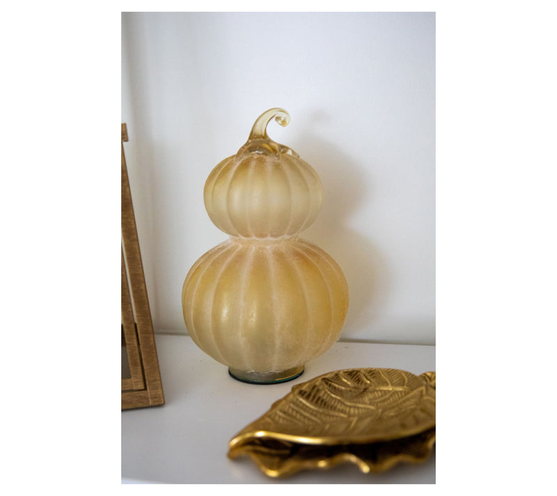 10.5" Frosted Glass Pumpkin Stack by Lauren McBride — View 12