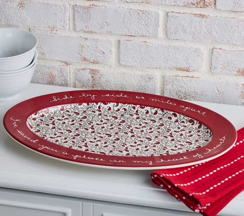 Aarti Sequeira Side By Side, or Miles Apart 18" Serving Platter — View 3