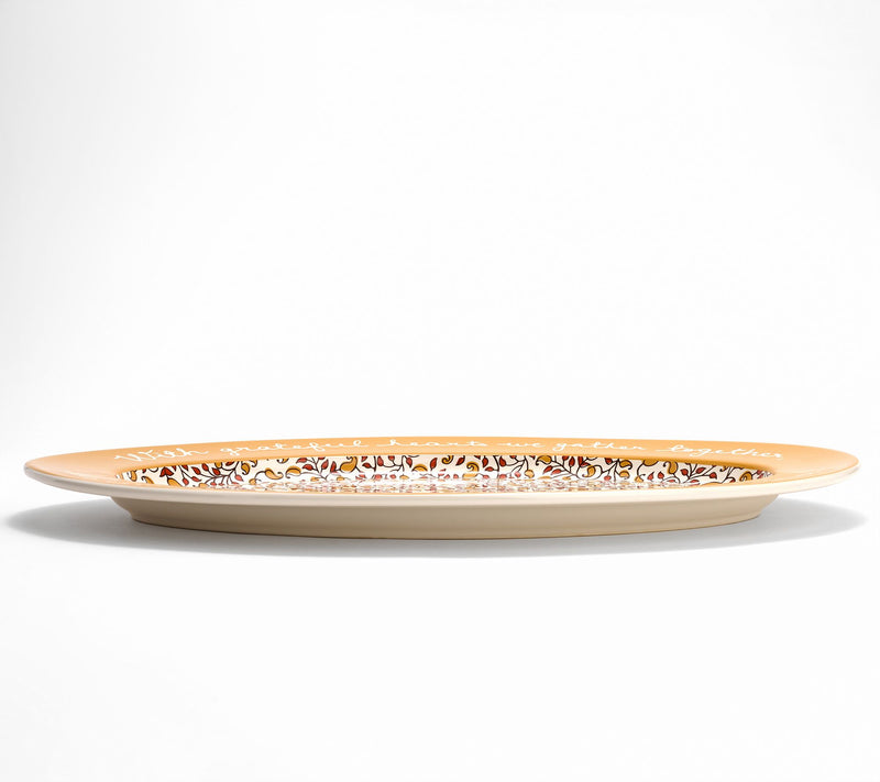Aarti Sequeira With Grateful Hearts 18" Serving Platter — View 5