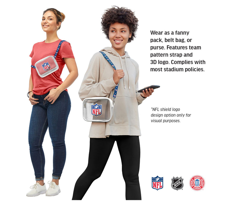 Littlearth NFL 3D Logo Clear Fanny Fan Purse — View 3