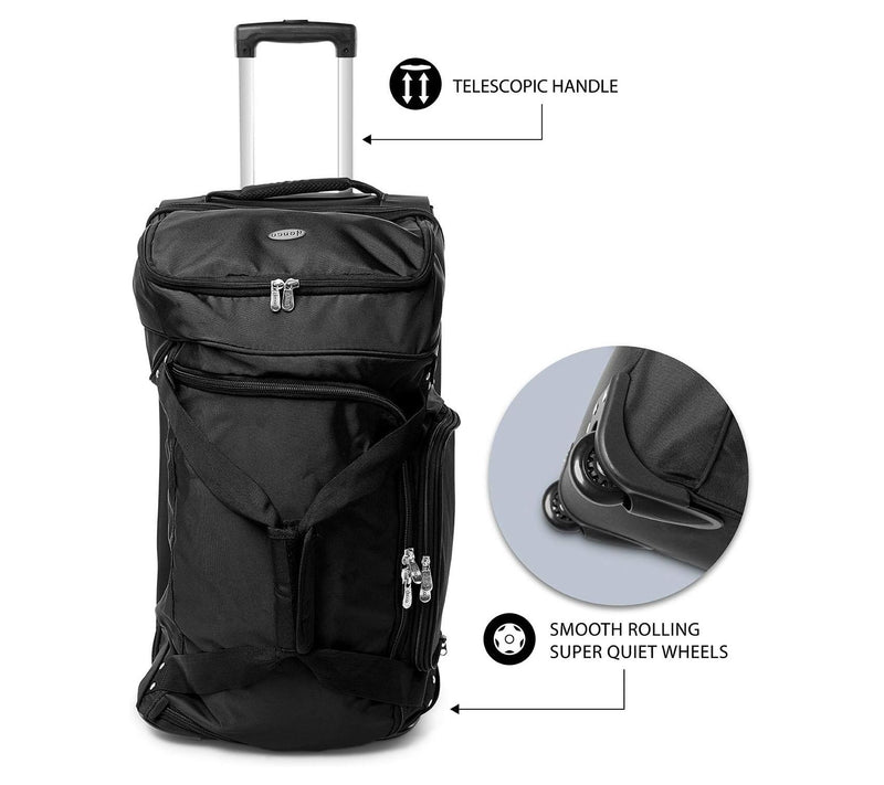 Mojo Licensing NCAA 27" Drop Bottom Wheeled Duffel — View 7