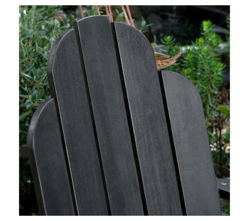 Linon Home Black Adirondack Chair — View 3