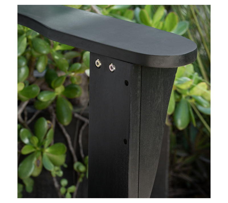 Linon Home Black Adirondack Chair — View 4