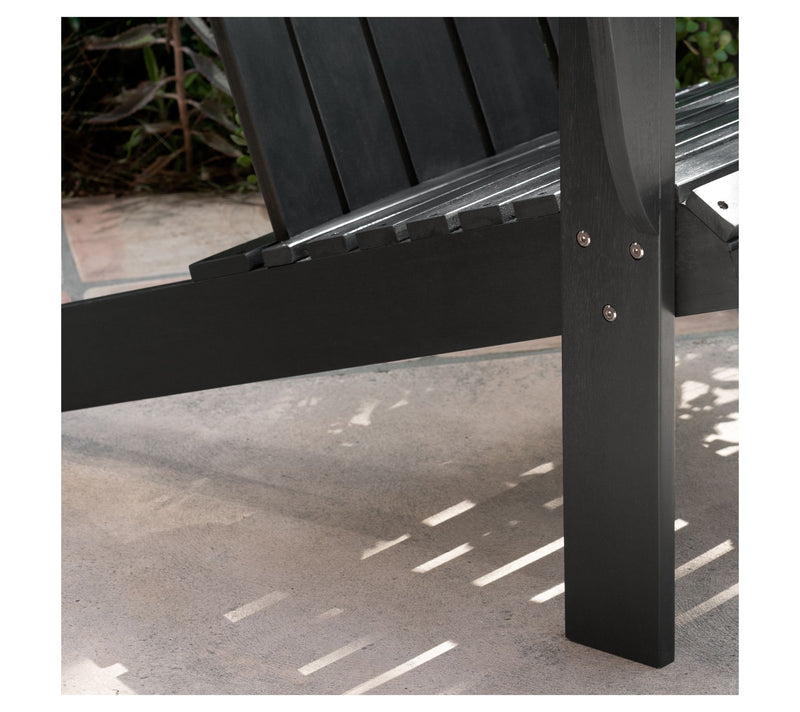 Linon Home Black Adirondack Chair — View 5