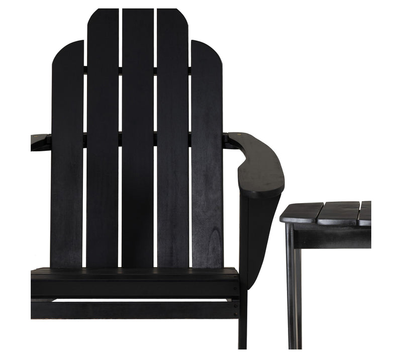Linon Home Black Adirondack Chair and Table 2 Pc Set — View 6