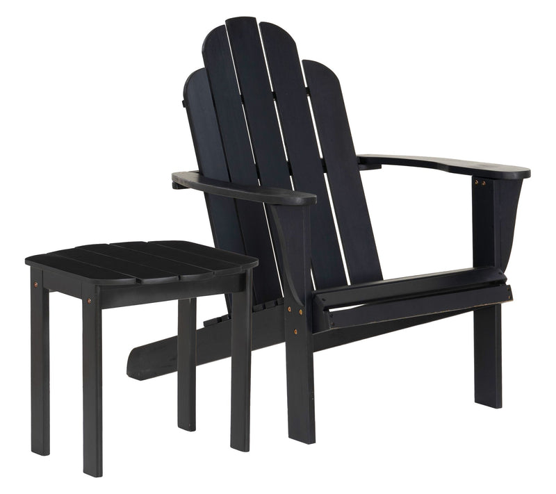 Linon Home Black Adirondack Chair and Table 2 Pc Set — View 2