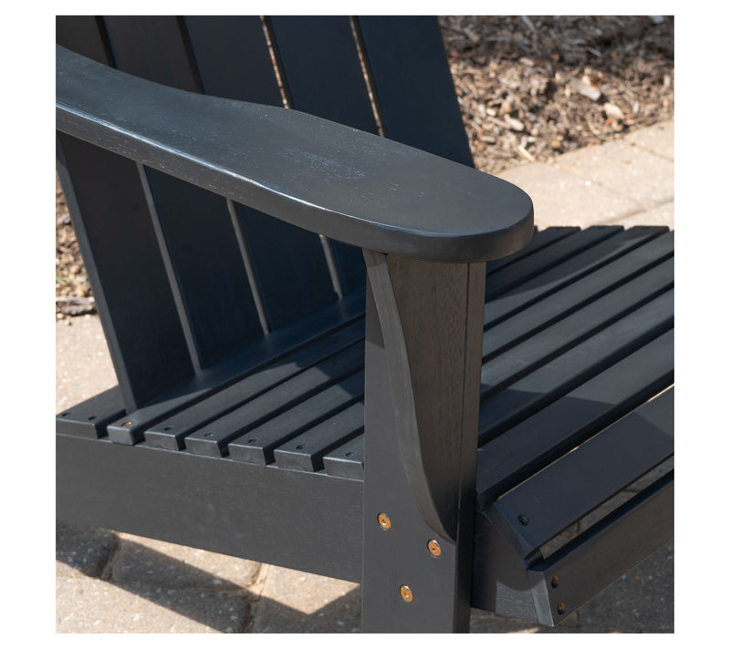 Linon Home Black Adirondack Chair and Table 2 Pc Set — View 5