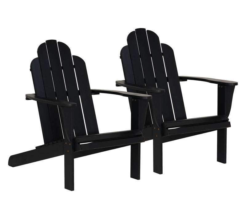 Linon Home Black Adirondack Chairs Set of 2 — View 2