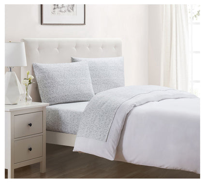 Tahari Home Scroll Triple Brushed Cotton SheetSet, Full