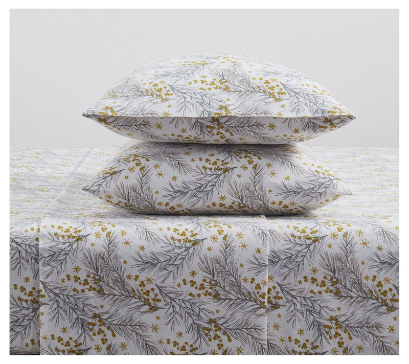 Tahari Home Pine Cotton Flannel Sheet Set, Full — View 5