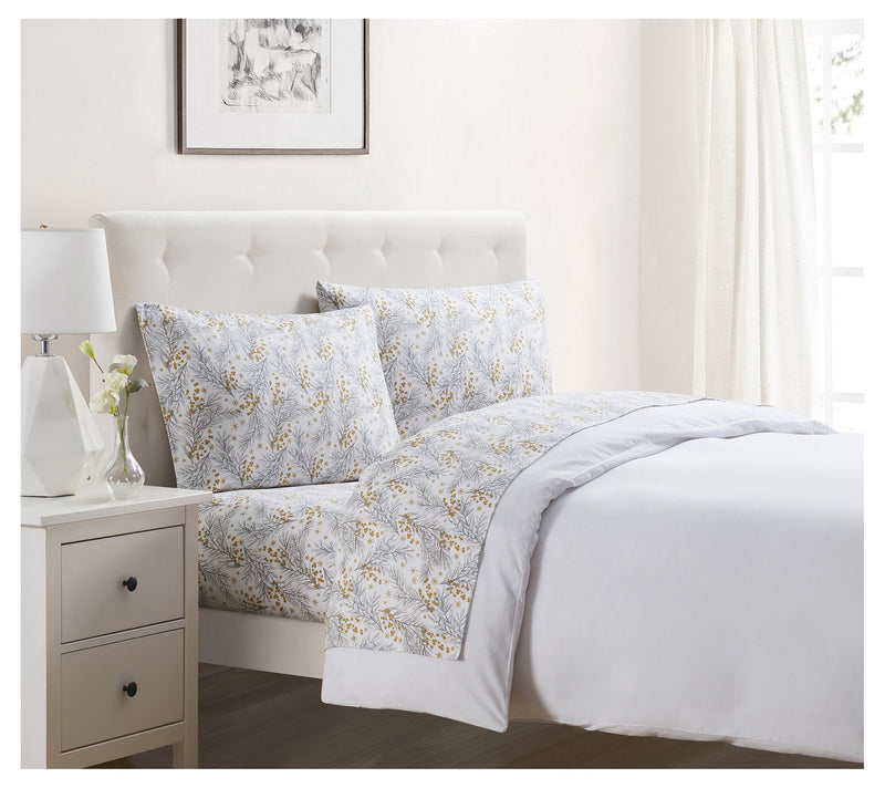 Tahari Home Pine Cotton Flannel Sheet Set, Full — View 8