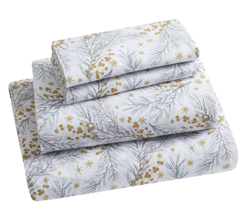 Tahari Home Pine Cotton Flannel Sheet Set, Full — View 3