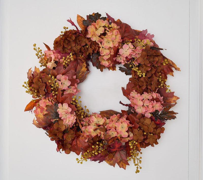 Cozy Cottage by Liz Marie Harvest 24" Hydrangea Wreath — Main view
