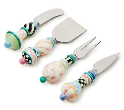 MacKenzie-Childs Rosy Meadow Cheese Knife Set